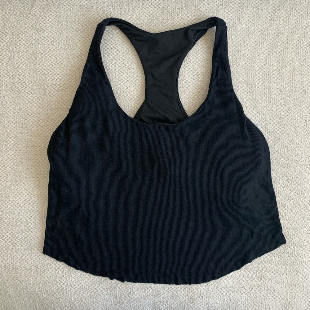 Niyama sol razor back crop top with built sports bra